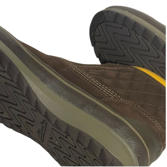 🎁SALE🎁CLARKS MUCKER WATERPROOF INSULATED BROWN ZIP FRONT BOOTS SZ 6.5 MED EUC - Picture 8 of 12